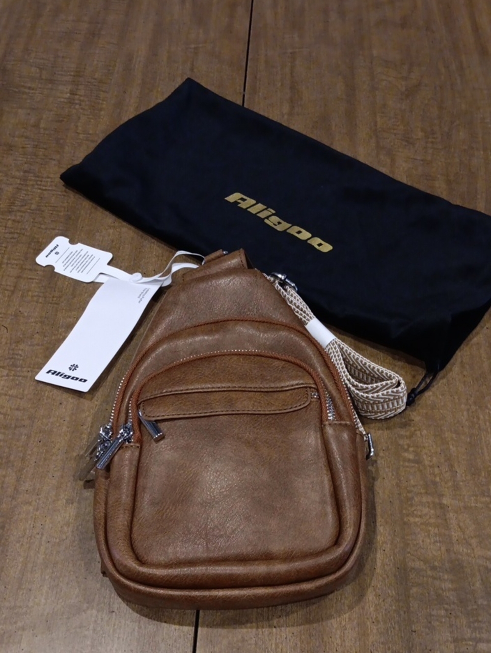 Brown Leather Sling Bag for Women - Casual Crossbody